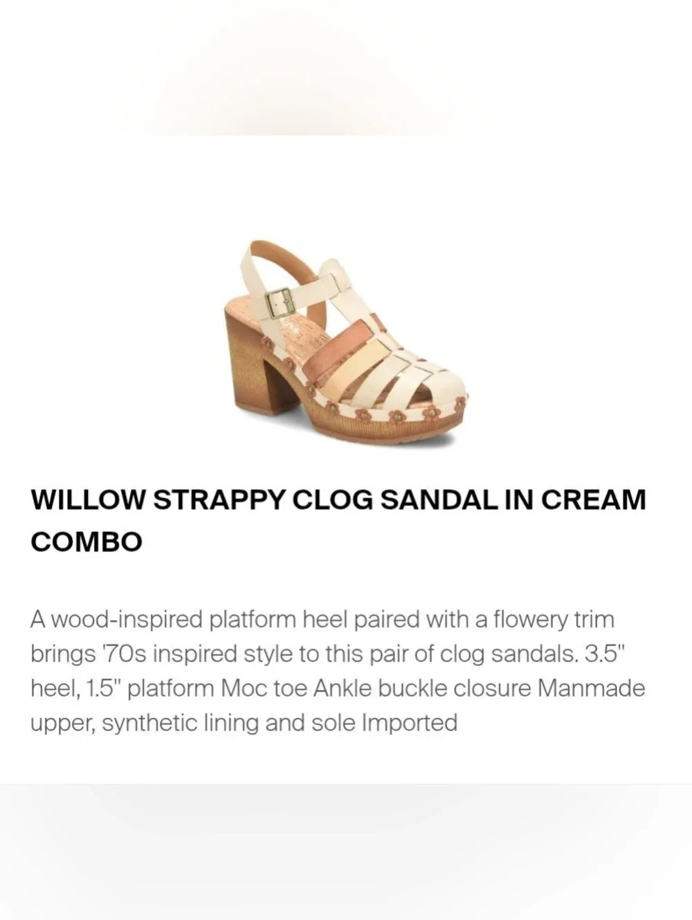 Platform Floral-Accent Strappy Sandal - Tan Multi